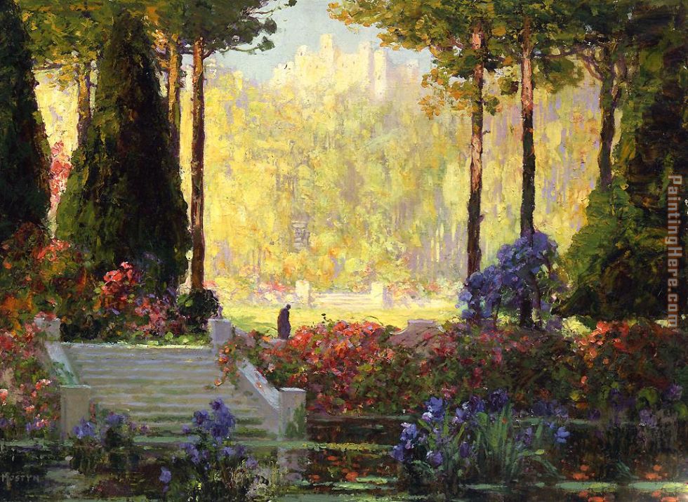 The Garden of the Castle painting - Tom Mostyn The Garden of the Castle art painting